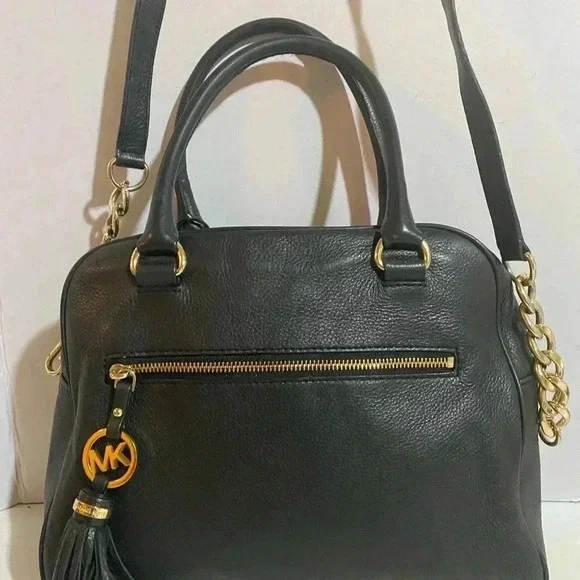 Michael kors Black leather satchel handbag - Picture 3 of 12